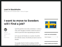 Tablet Screenshot of lostinstockholm.com